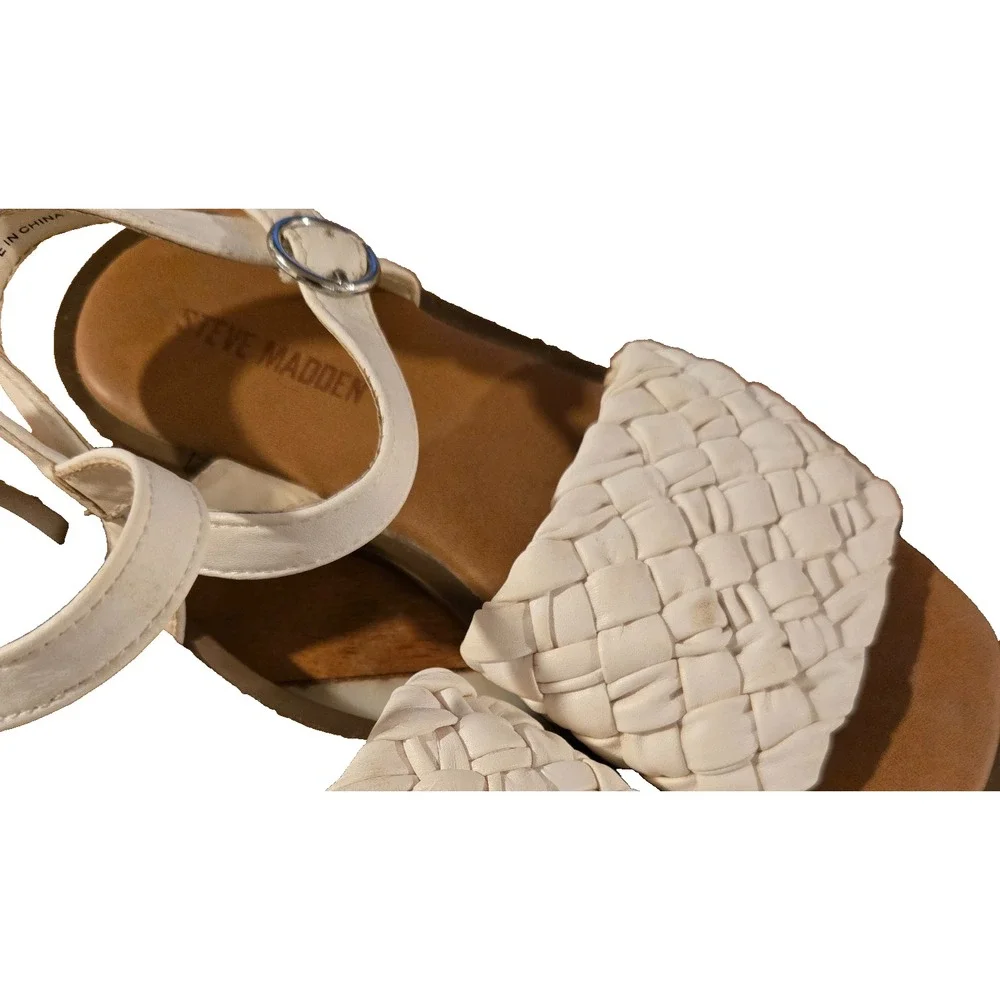 Steve Madden White Sandal Shoes‎ for Girls Size 1 Beach Boho Wedding